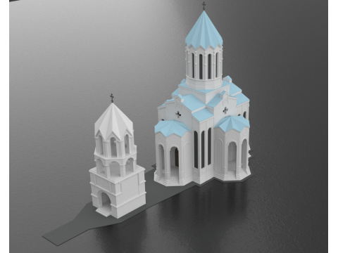 Église de Ghazanchetsots Modèles 3D en vedette