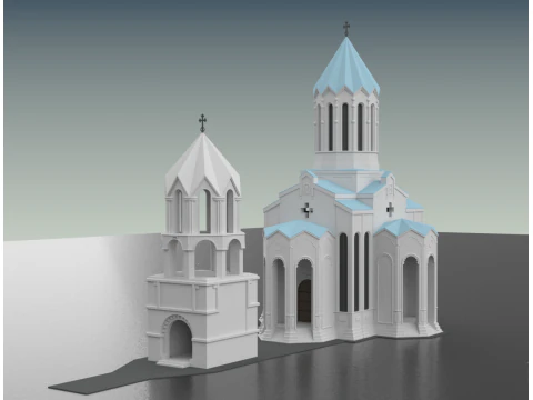 Ghazanchetsots Church 3D Print Model