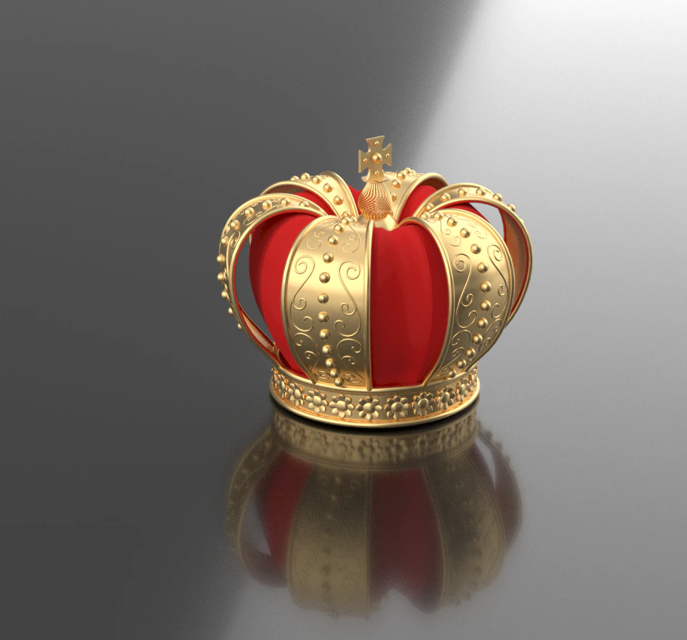 Crown 3D Print Model .c4d .max .obj .3ds .fbx .stl .blend