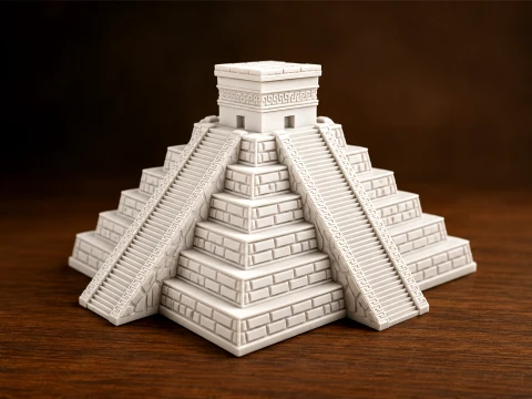 Mayan Pyramid Ancient Temple 3D Принт Модель