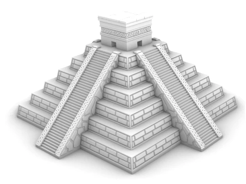 Mayan Pyramid Ancient Temple 3D Print Model