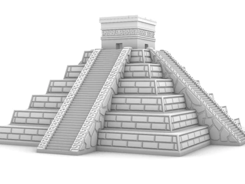 Mayan Pyramid Ancient Temple 3D Print Model