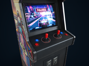 Retro gaming machine 3D Model
