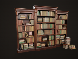 Vintage bookcase 3D Model