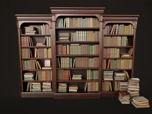Vintage bookcase 3D Model