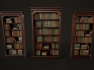 Vintage bookcase 3D Model