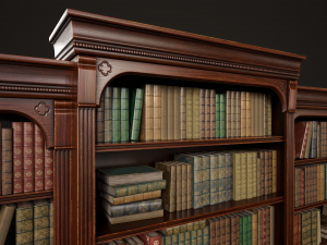 Vintage bookcase 3D Model