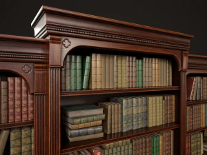 Vintage bookcase 3D Model