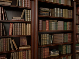 Vintage bookcase 3D Model