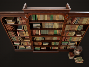 Vintage bookcase 3D Model