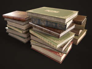 Vintage bookcase 3D Model