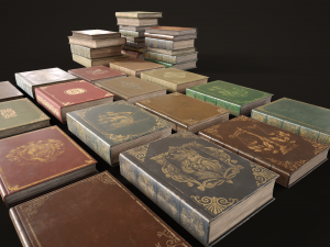 Vintage bookcase 3D Model