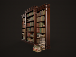 Vintage bookcase 3D Model