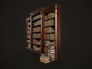 Vintage bookcase 3D Model