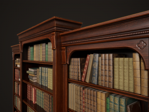 Vintage bookcase 3D Model