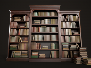 Vintage bookcase 3D Model