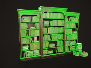 Vintage bookcase 3D Model