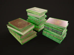 Vintage bookcase 3D Model