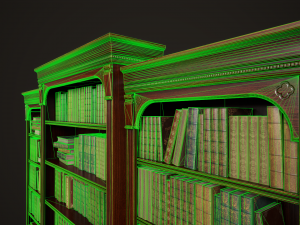 Vintage bookcase 3D Model