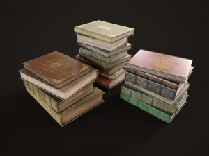 Vintage bookcase 3D Model