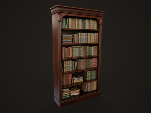 Vintage bookcase 3D Model