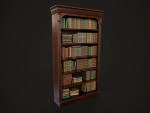Vintage bookcase 3D Model