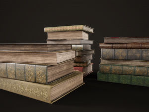 Vintage bookcase 3D Model