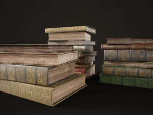 Vintage bookcase 3D Model
