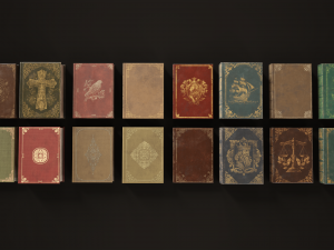 Vintage bookcase 3D Model