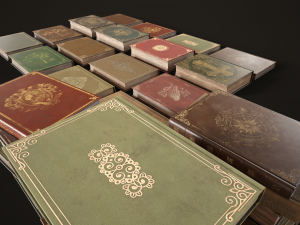 Vintage bookcase 3D Model