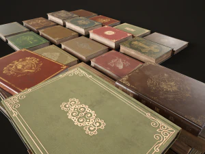 Vintage bookcase 3D Model