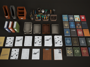 Office assets set 3Dモデル