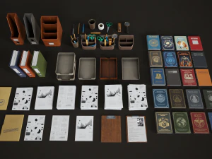 Office assets set 3D Model