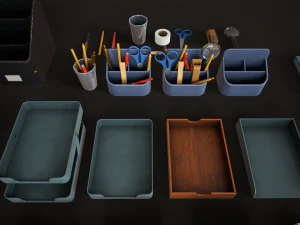 Office assets set 3D Model