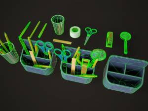 Office assets set 3Dモデル