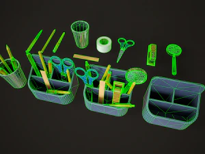 Office assets set 3D Model
