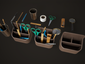 Office assets set 3Dモデル