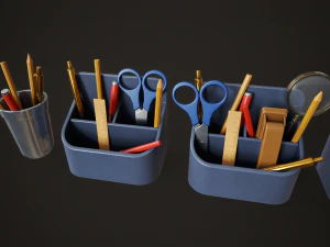 Office assets set 3D Model