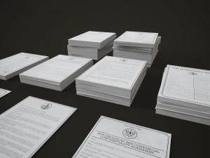 Office assets set 3D Model
