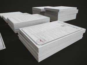 Office assets set 3D Model