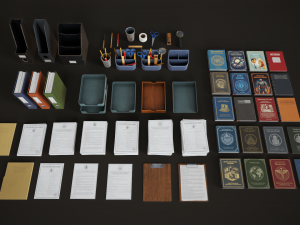 Office assets set 3Dモデル