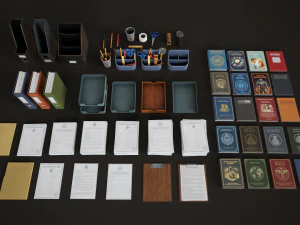 Office assets set 3D Model
