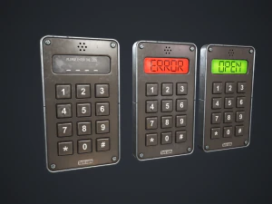 Keypad Lock 3D Model