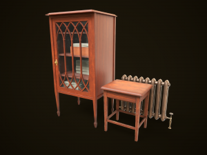 Vintage Office Set Model 3D