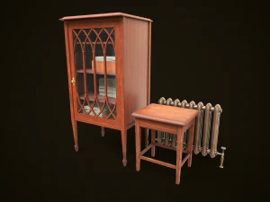 Vintage Office Set 3D Model