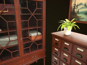 Vintage Office Set 3D Model