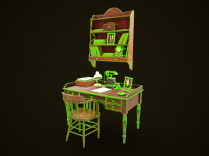 Vintage Office Set Model 3D