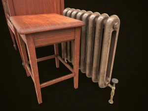 Vintage Office Set 3D Model