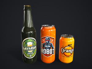 Various drinks 3D Model
