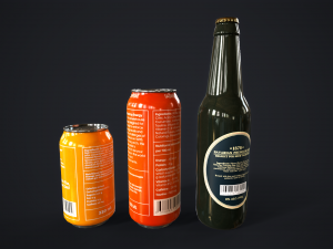 Various drinks 3D Model